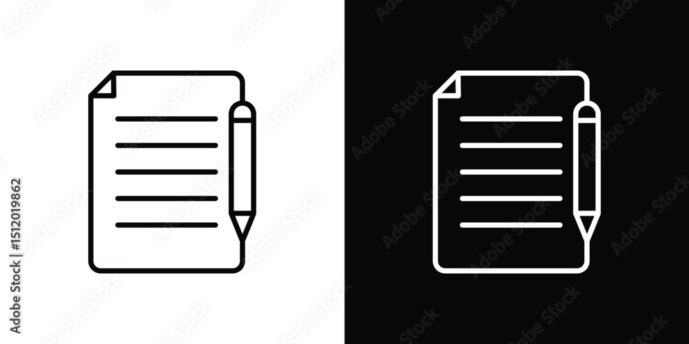 Poster feedback form icon. simple element illustration. outline and flat symbol design