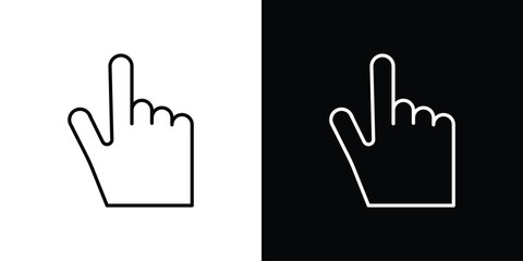 Obraz premium Finger icon. Simple element illustration. outline and flat symbol design