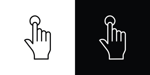 finger tap icon. Simple element illustration. outline and flat symbol design