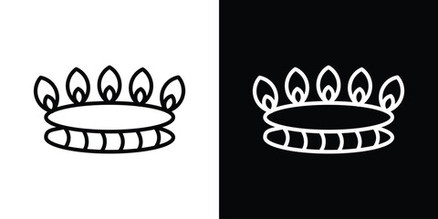 Fire burner icon. Simple element illustration. outline and flat symbol design