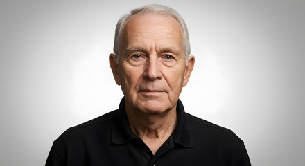 Fototapeta premium Portrait of Senior Man with Gray Hair