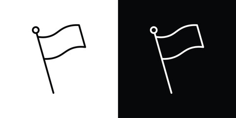 Flag icon. Simple element illustration. outline and flat symbol design