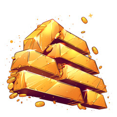 Shiny Gold Bars and Coins: Luxury, Wealth, and Investment Symbolism