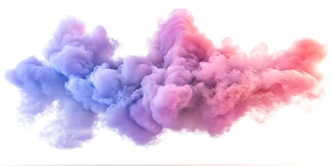 Fototapeta premium Abstract cloud of smoke with pink and blue color gradient