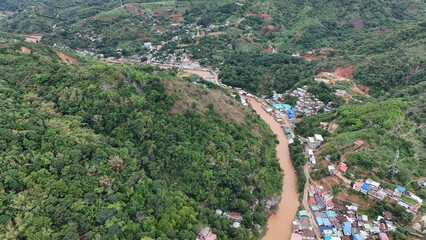 
Pictures of severe flooding in Mae Sai District, Chiang Rai Province, with assistance from officers, Mae Sai District Engineers, Mae Sai Police, Mae Sai Subdistrict Municipality, Thailand, Asia