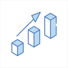 Bar Chart vector icon stock illustration