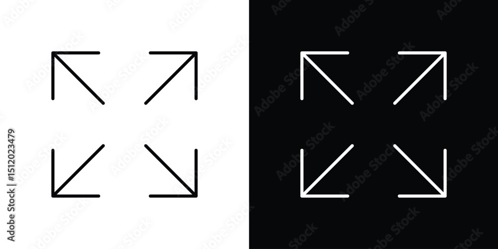 Poster full size icon. simple element illustration. outline and flat symbol design