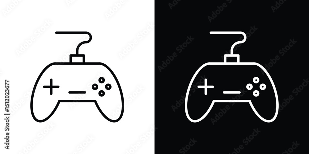 Fototapete game controller icon. simple element illustration. outline and flat symbol design