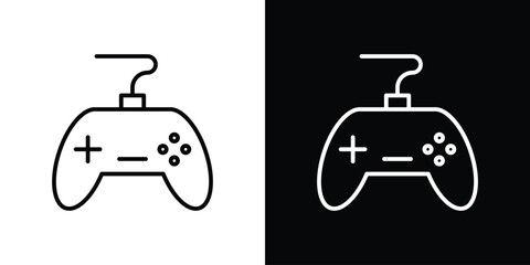 Game controller icon. Simple element illustration. outline and flat symbol design