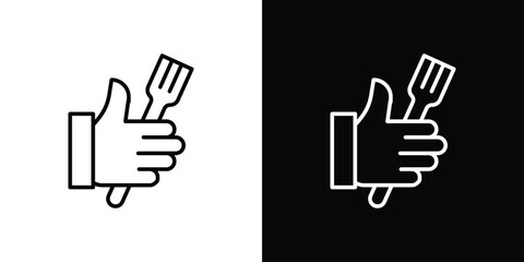 Good food icon. Simple element illustration. outline and flat symbol design