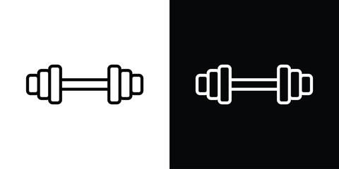 Gym icon. Simple element illustration. outline and flat symbol design