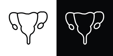 Gynecology icon. Simple element illustration. outline and flat symbol design