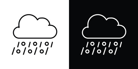 Hail icon. Simple element illustration. outline and flat symbol design