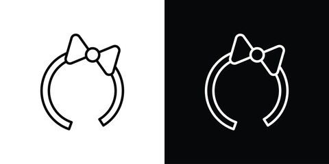 Hair tie icon. Simple element illustration. outline and flat symbol design