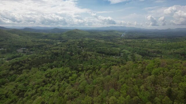 Blue Ridge Mountains, Murphy, North Carolina, 4K Drone Footage