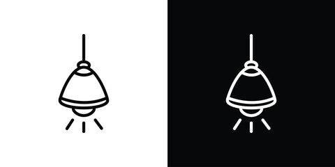 Hanging light icon. Simple element illustration. outline and flat symbol design