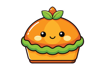 cute pumpkin pie illustration  Vector