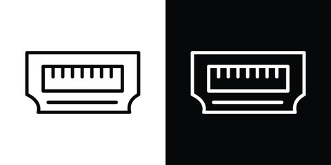 HDMI icon. Simple element illustration. outline and flat symbol design