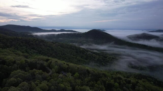 Blue Ridge Mountains, Murphy, North Carolina, 4K Drone Footage