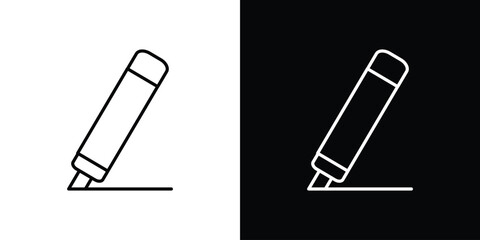 Highlighter icon. Simple element illustration. outline and flat symbol design
