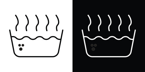 Hot Water icon. Simple element illustration. outline and flat symbol design