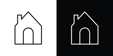 House icon. Simple element illustration. outline and flat symbol design