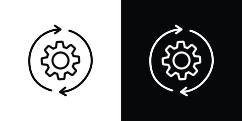 Implementation icon. Simple element illustration. outline and flat symbol design
