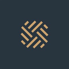 Decorative logo modern flat shapes sketch