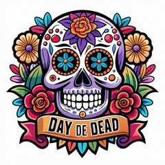 skull with flowers
