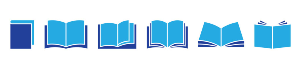 book icon set education study reading learning language skill sign symbol line pictogram vector illustration design flat graphic design