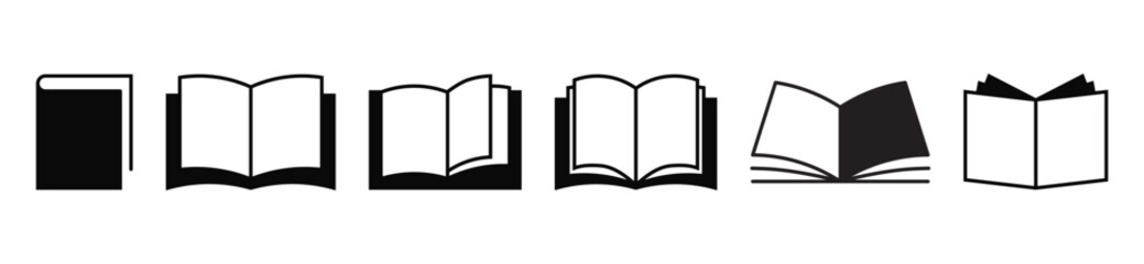 book icon set education study reading learning language skill sign symbol line pictogram vector illustration design flat graphic design