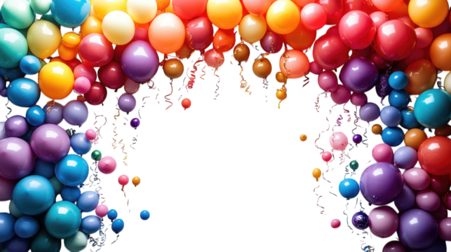 Colorful balloon arch background