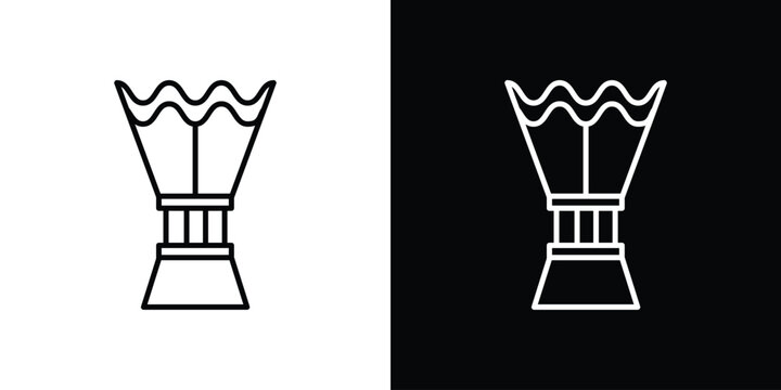 Islamic incense icon. Simple element illustration. outline and flat symbol design