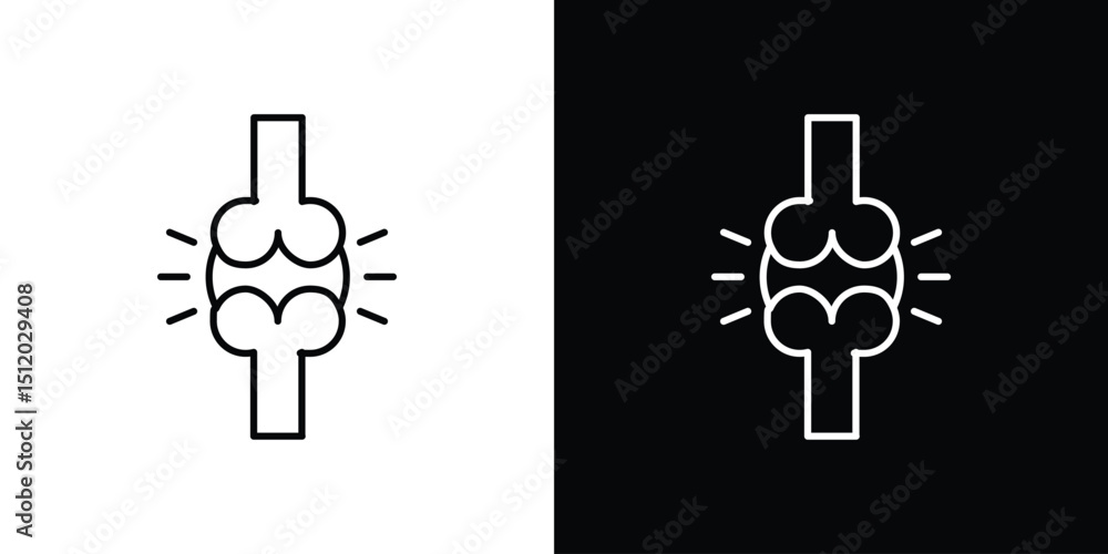 Poster joint icon. simple element illustration. outline and flat symbol design