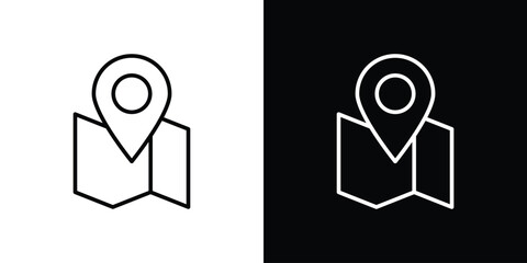 Journey icon. Simple element illustration. outline and flat symbol design