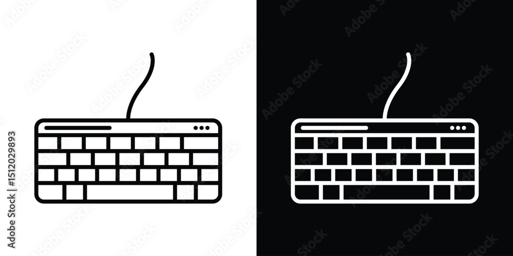 Poster keyboard icon. simple element illustration. outline and flat symbol design
