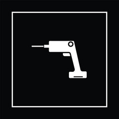 Drill icon. Tool drill equipment. Bor machine illustration. Vector illustration of a drill