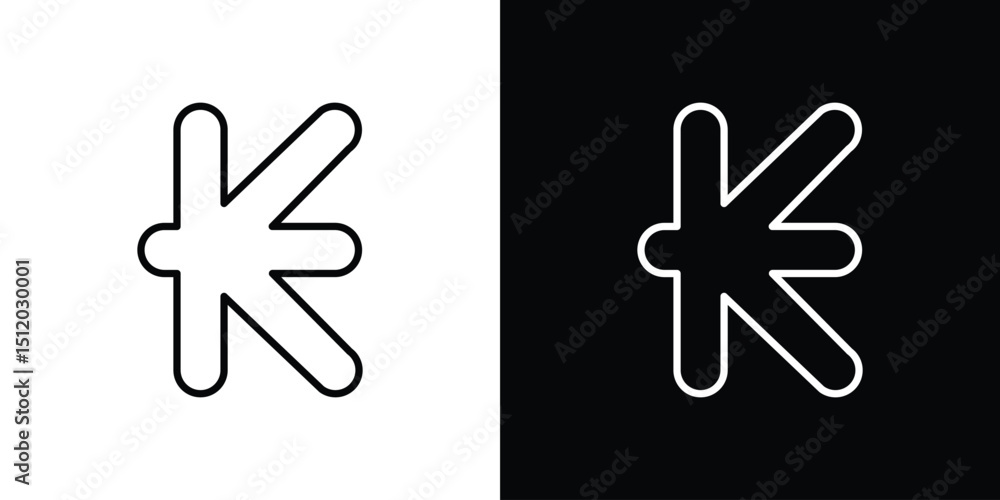 Poster kip icon. simple element illustration. outline and flat symbol design