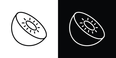Kiwi icon. Simple element illustration. outline and flat symbol design