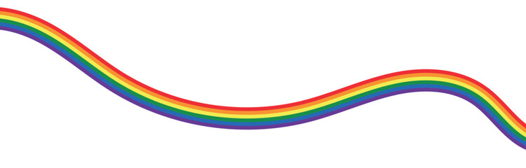 Fototapeta premium LGBTQ pride rainbow flag wave. Pride design Element for banners, Backgrounds, or banner templates. Gay, Lesbian, Bisexual, and Transgender Community. Vector Illustration.
