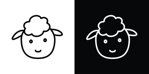 Lamb icon. Simple element illustration. outline and flat symbol design