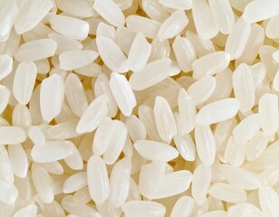 艶やかな生米のクローズアップ画像