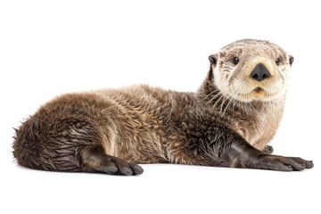 Fototapeta na wymiar Sea otter wildlife animal mammal.