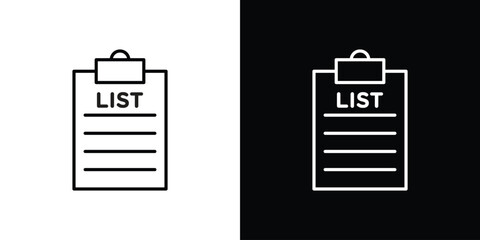 List icon. Simple element illustration. outline and flat symbol design