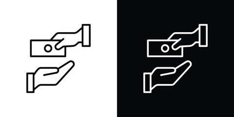 loan icon. Simple element illustration. outline and flat symbol design