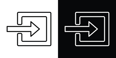 Log in icon. Simple element illustration. outline and flat symbol design