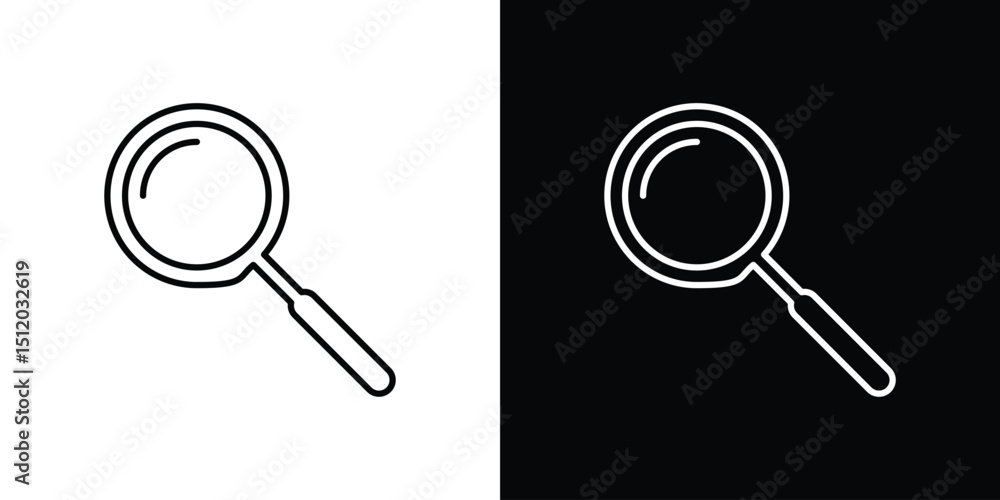 Poster Loupe icon. Simple element illustration. outline and flat symbol design