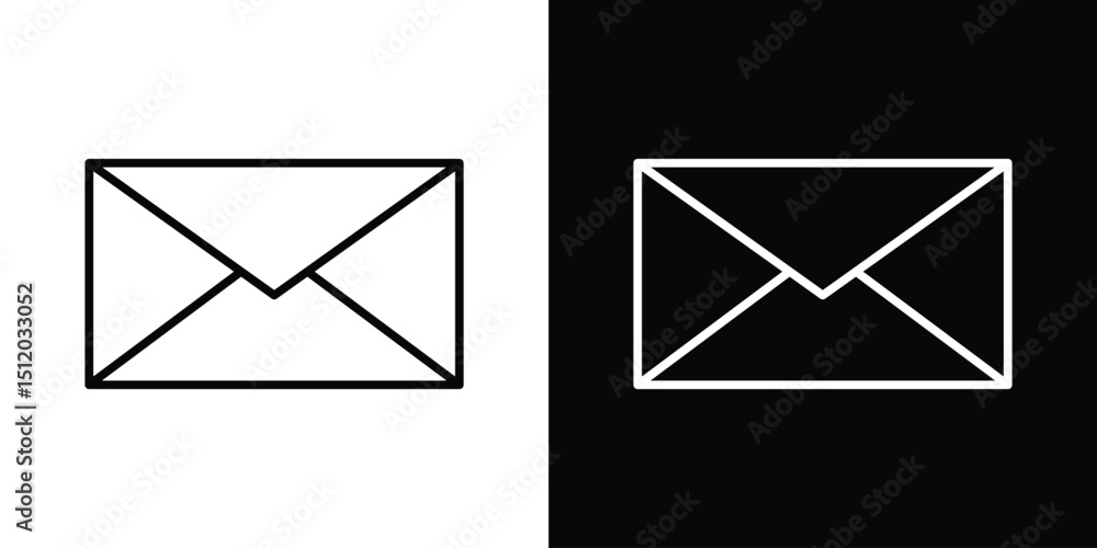 Poster Mail icon. Simple element illustration. outline and flat symbol design