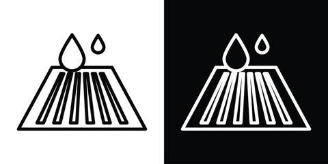 Manhole icon. Simple element illustration. outline and flat symbol design