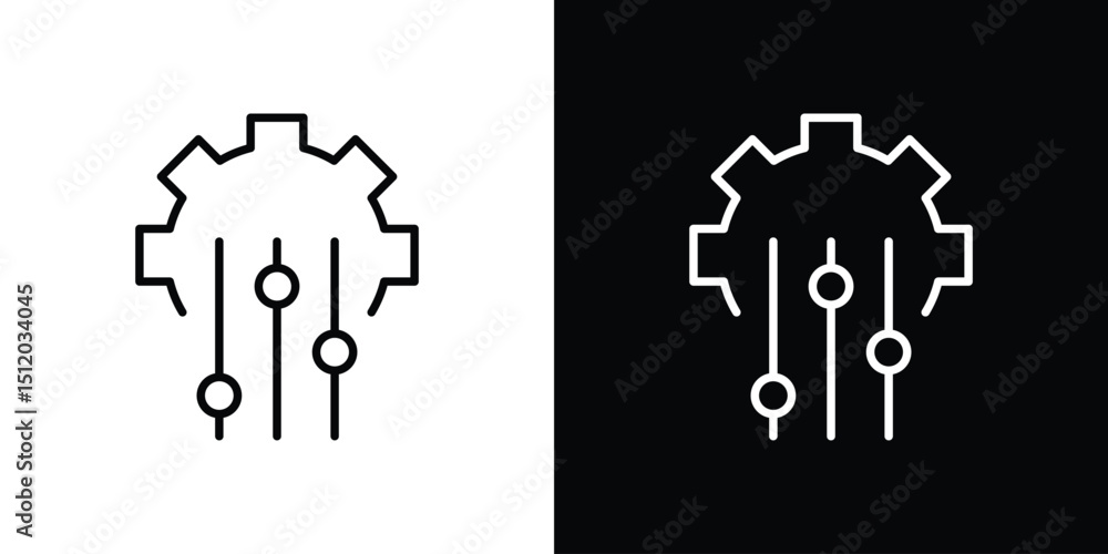 Aufkleber Mass customization icon. Simple element illustration. outline and flat symbol design